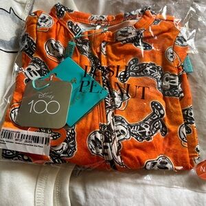 Posh Peanut Kids Pajama Set - Orange with Character Print